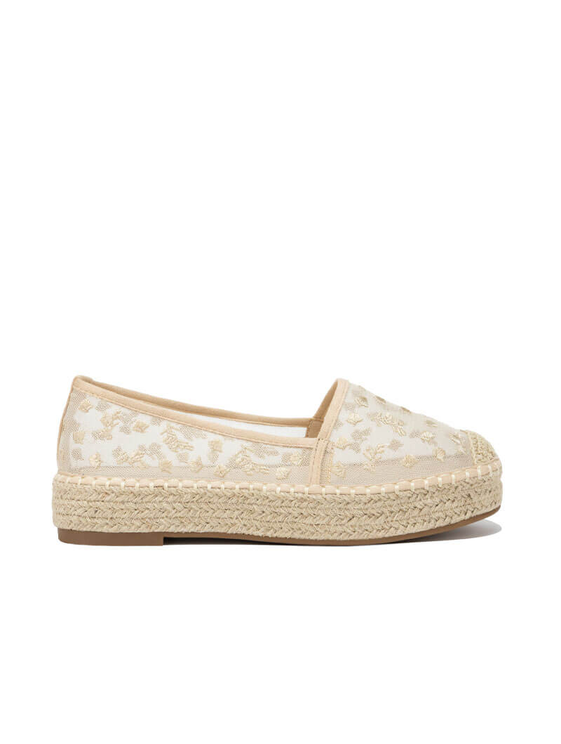 Ballerines brodées en halfa